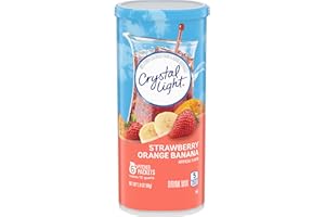 Crystal Light Strawberry Orange Banana Drink Mix (24 Pitcher Packets, 4 Canisters of 6)