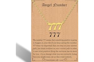 RWQIAN Angel Number Necklace For Women,Dainty Gold Plated Number 000 1111 111 222 333 444 555 666 777 888 999 Pendants Choker Chain Numerology Jewelry Necklace Gifts for Women Girls
