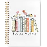 VIIJJUE Social Worker Gifts Notebook, Social Workers Gifts for Women Journal, Societal Worker Journals for Writing, Floral Bo