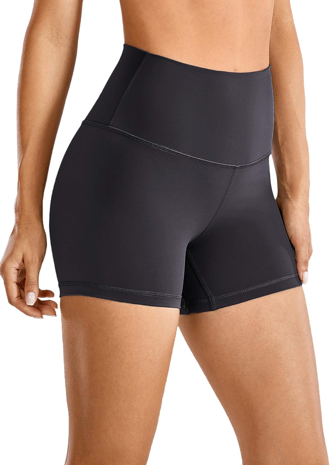 CRZ YOGA Women's Naked Feeling Biker Shorts High Waist Yoga Shorts Workout Running -3 Inches/ 4 Inches: Clothing