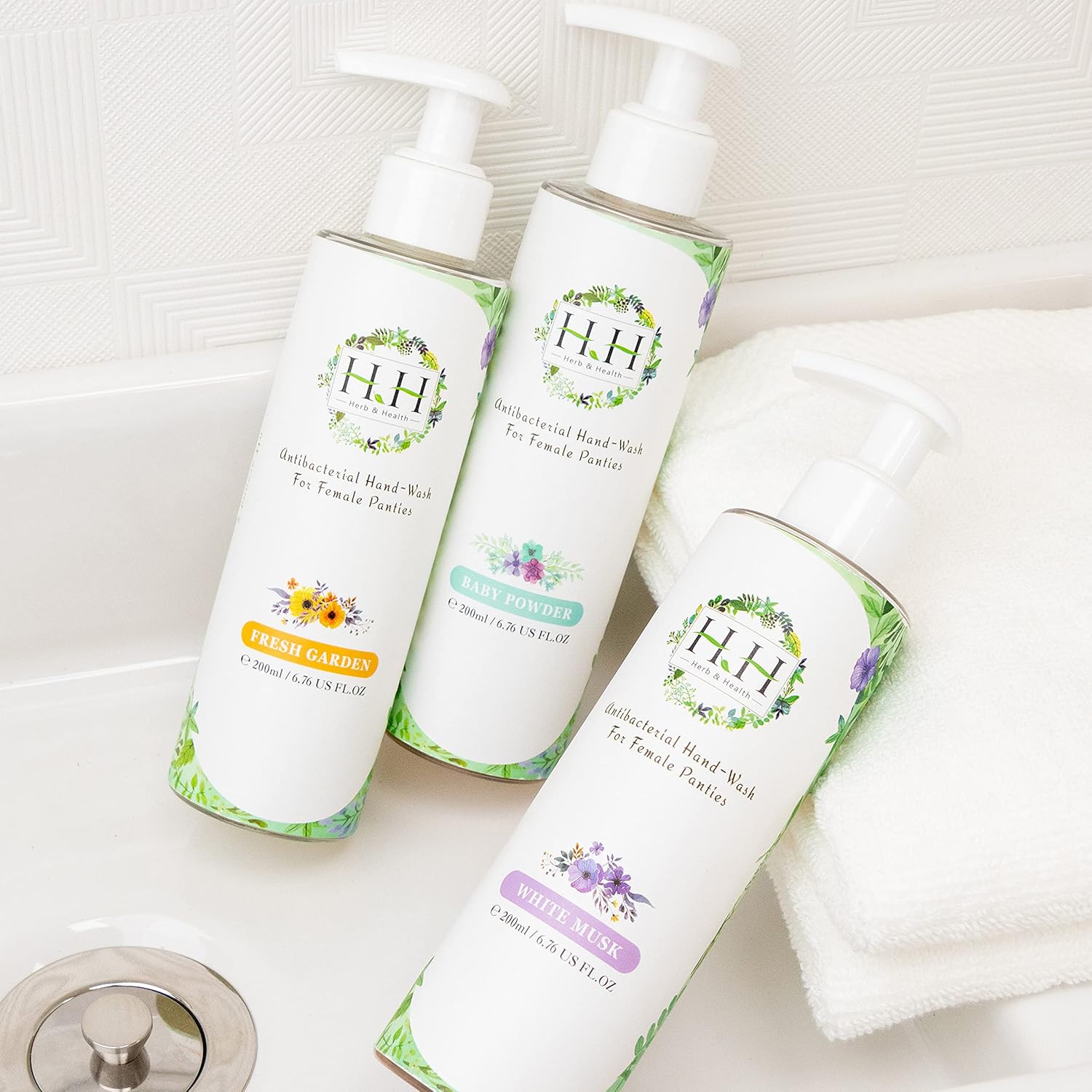 Underwear Panties Stain Remover Detergent - Natural Hand Care Scent Laundry Wash Lingerie Underwear Blood Period Sweat Discharge Clothes Rinse Liquid Washing Cleaner HH Herb&health: Health & Personal Care