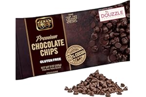 DOUzzle Gluten Free Dark Chocolate Chips for Baking - Premium 60% Cocoa Bittersweet (9 OZ - Pack of 1) Kosher for Passover Food - All Natural, Vegan, Dairy Free, Lecithin Free