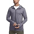 Sejuani Men's UPF 50+ Light Jacket Full Zip Sun Protection Hoodie Long Sleeve Sun Shirts for Men Hiking Fishing Zip Pockets