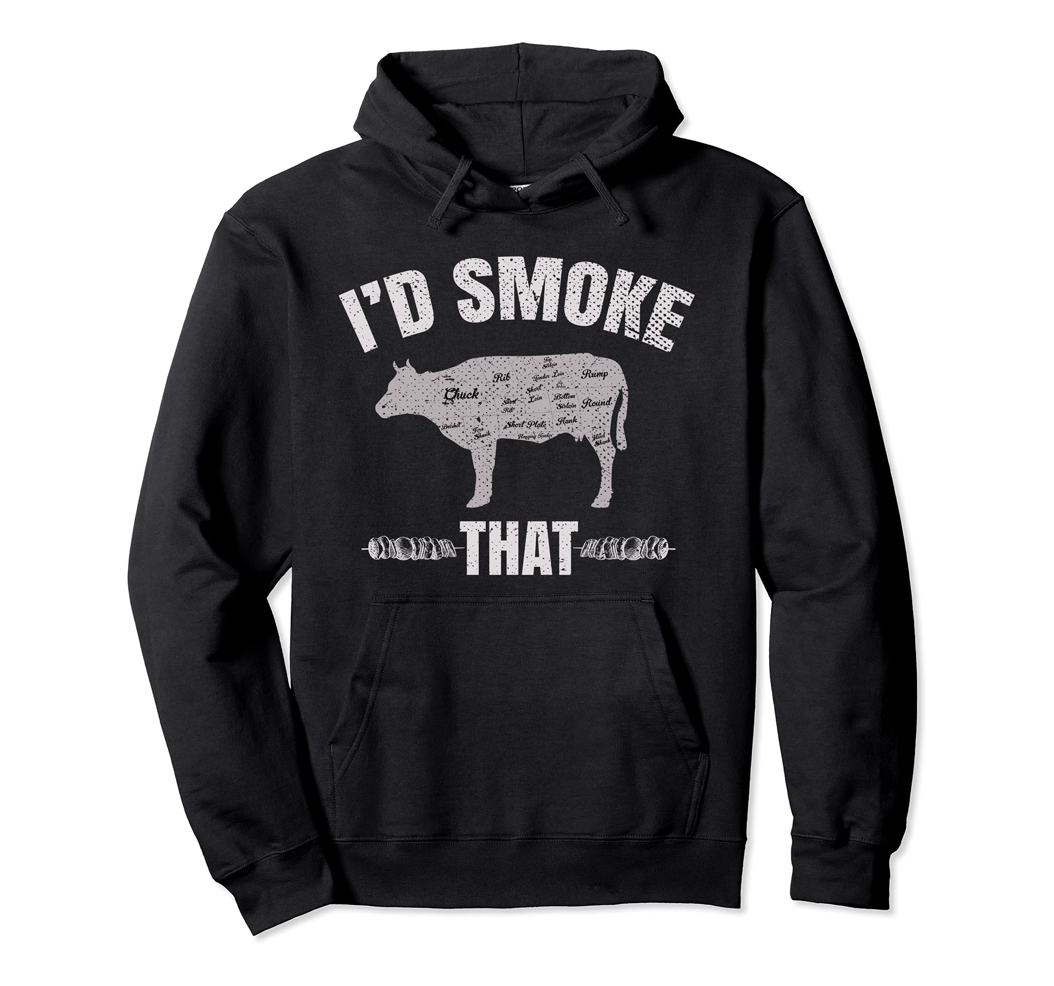 Grilling Smoked BBQ Chef Smoking Meat Steak Funny Barbecue Pullover Hoodie