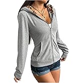 SHENHE Women's Y2k Zip Up Hoodie Sweatshirt Slim Fit Leopard Print Fall Jacket with Pockets