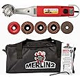 King Arthur's Tools Universal Carving Set, MERLIN2 Handheld Variable Speed Mini Angle Grinder Power Tool with 6 Accessories – For Woodworking, Cutting, Sanding, Grinding, Carving, Engraving # 10005