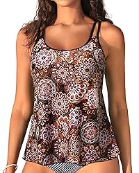 Womens Flowy Tankini Tops Only - Modest Bathing