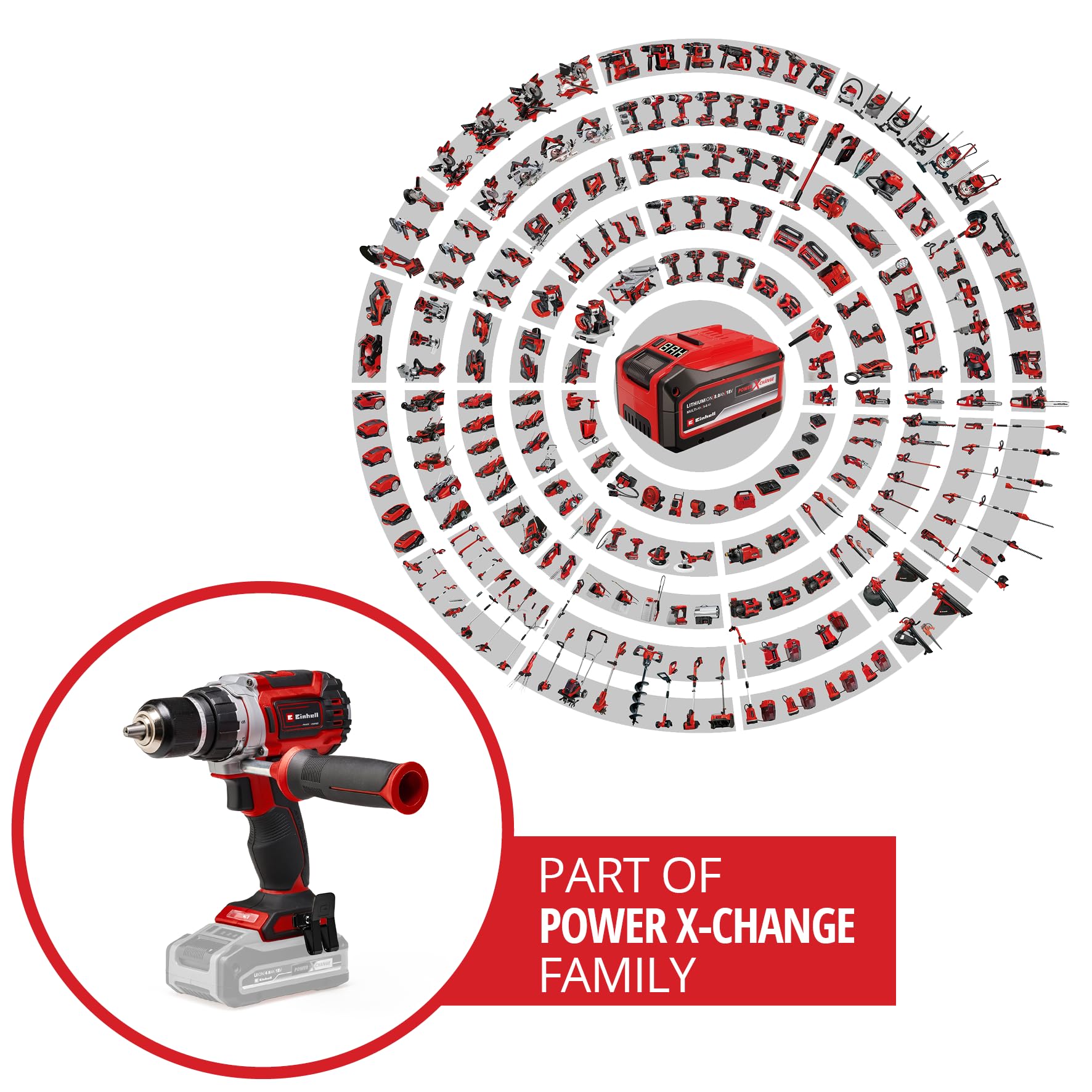 Einhell Professional Akku-Bohrschrauber TP-CD 18/60 Li BL - Solo Power X-Change (Li-Ion, 18 V, bürstenloser Motor, 13mm-Metallbohrfutter, 2-Gang-Getriebe, ohne Akku und Ladegerät) 2