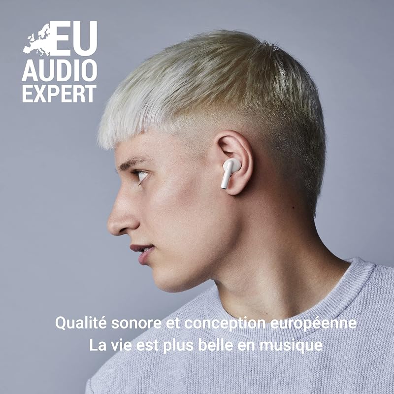 Auricolari True Wireless Style 2 Violet (True Wireless Stereo, BT 5.0, Deep Bass, Custodia di Ricarica) (Bianco)