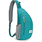 SKYSPER Sling Bag RFID Crossbody Sling Backpack Cross Body Shoulder Travel Bag Hiking Daypack for Women Men(Cyan)