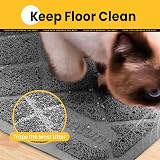 Conlun Cat Litter Mat 61x43 cm PVC Grid Mesh Trapping Quiet Grey view 3