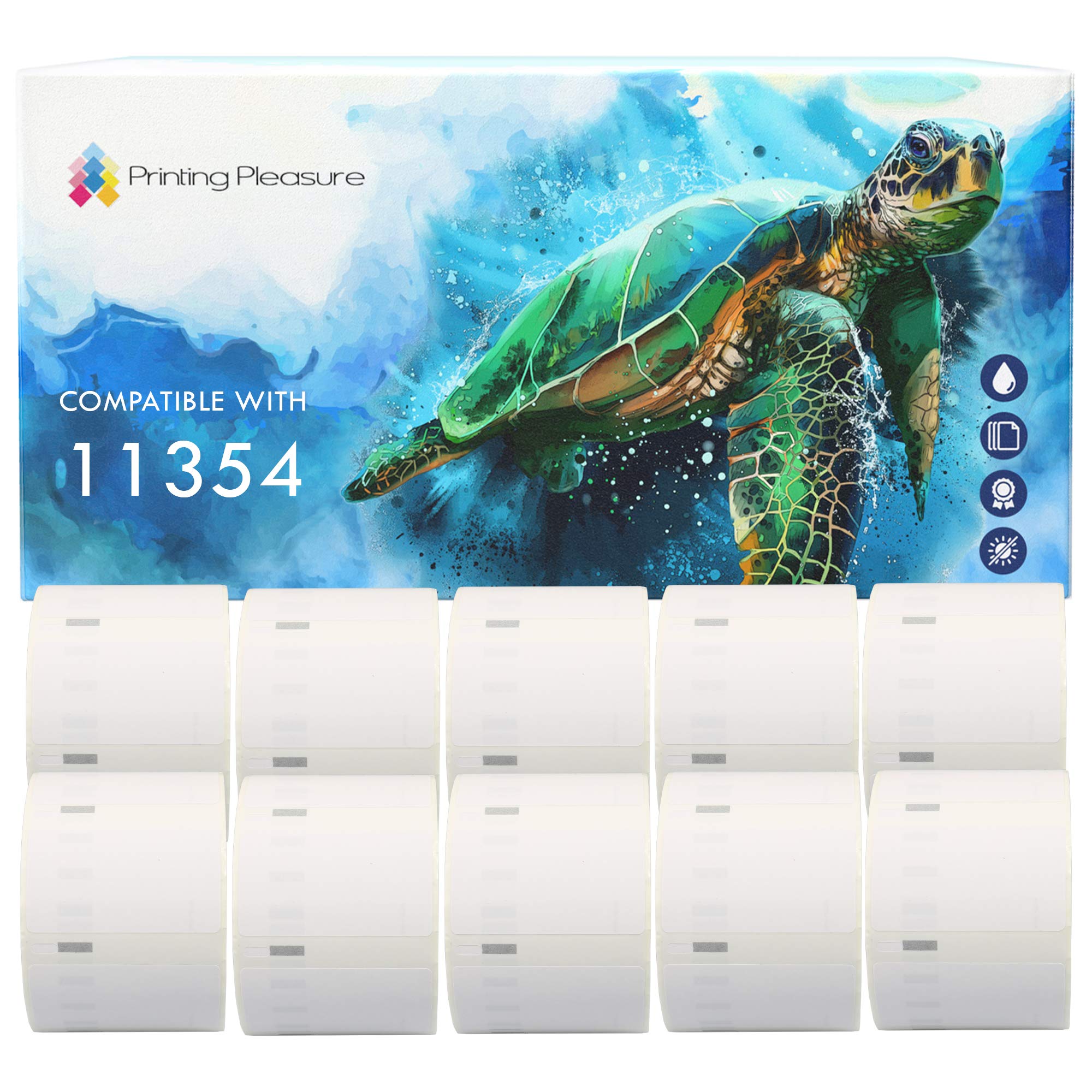 Printing Pleasure 11354 Multi-Purpose Labels S0722540 57mm x 32mm 10 Rolls Compatible for Dymo LabelWriter 4XL 450 400 330 320 310 Duo/Turbo/Twin Turbo Seiko SLP 450 430 420 410 400 200 100