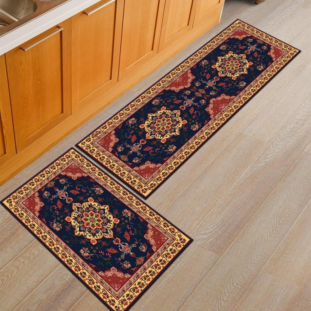 AiseBeau 1 Pcs Comfort Flannel Kitchen Rug European Style Kitchen Floor Mat Non-Slip Kitchen Mat Soft Kitchen Runner Bedside Runner Entrance Runner Door Mat Mashine Washable 15.7X23.6 in