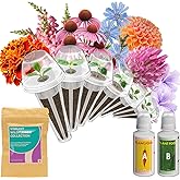 inbloom Flower Seed Pod Kit for AeroGarden, iDoo, Ahopegarden, GARDENCUBE, MUFGA Hydroponics, 7 Pods (350+ Seeds with Coneflower, Petunia, Snapdragon, French Marigold, Dahlia)