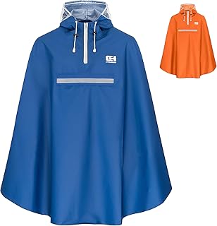 Premium Fahrrad Regenbekleidung mit Kapuze inkl. Sichtfenster - Poncho Fahrrad für Herren und Damen - Regencape Fahrrad inkl. Reflexionsstreifen - Wasserabweisender Regenmantel für Männer und Frauen