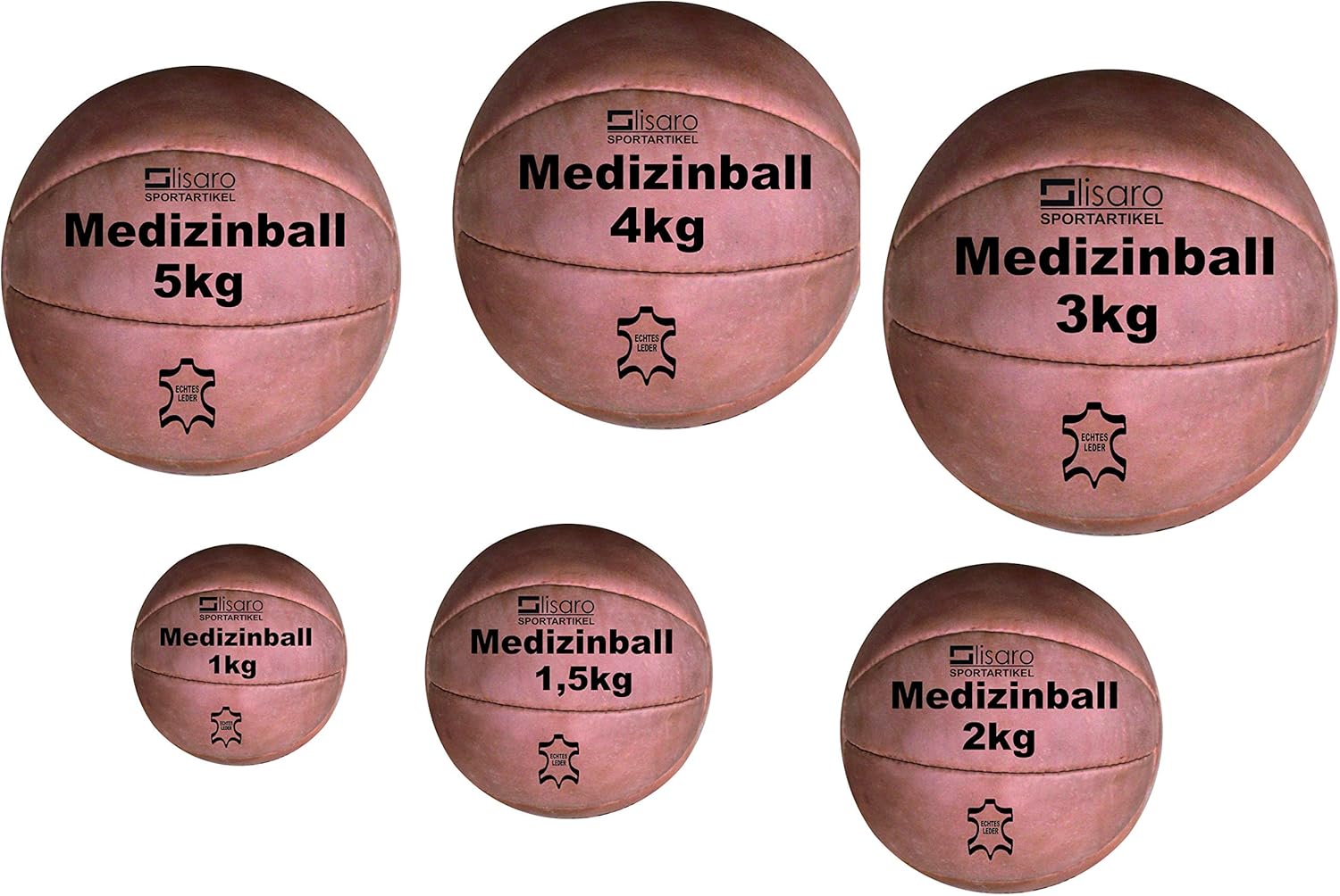 Balón medicinal de piel auténtica (de 1,5 kg): Amazon.es: Deportes ...