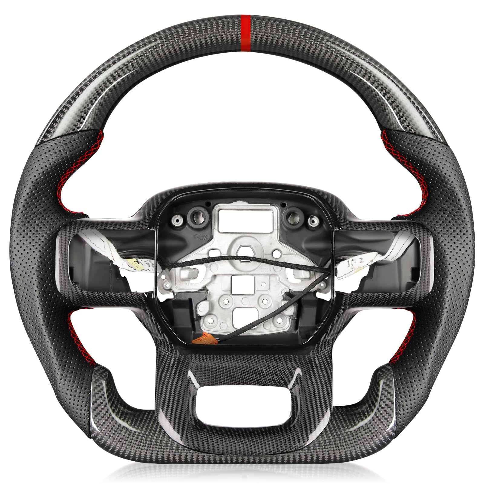 TESFEEL Carbon Fiber Heated Steering Wheel for F150