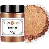 HTVRONT Mica Powder for Resin - 1.76 oz/50g Bronze Mica Powder, Natural Mica Pigment Powder for Soap Making, Epoxy Resin, Candle Making, Bath Bomb