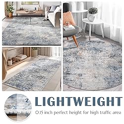 jinchan Round Rug 6ft Area Rug Indoor Modern Circle