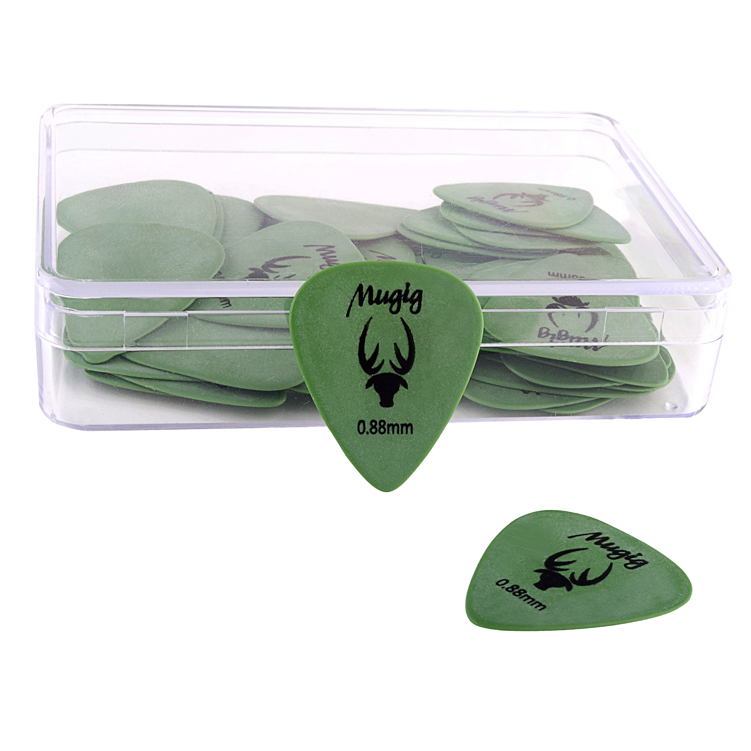 Mugig Gitarre Plektren Plektron bunte Picks 50 Stück 0.88mm für E-, Akustik- und Bass-Gitarre (0.88mm)