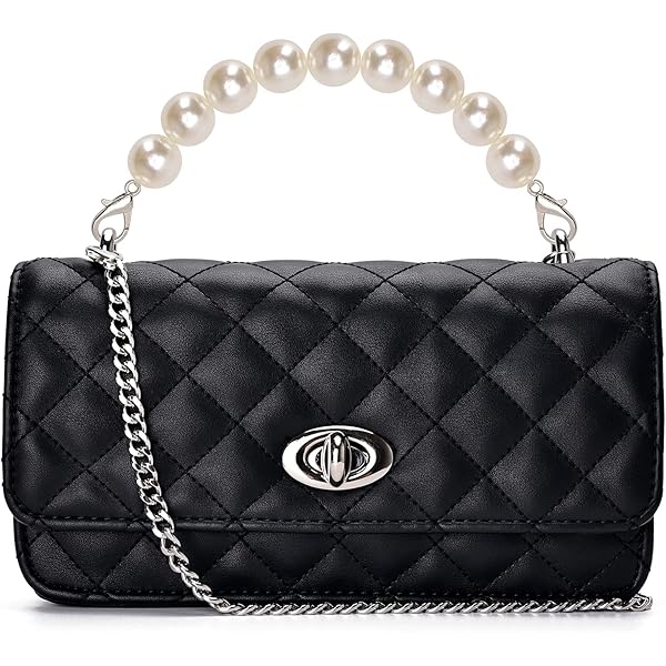 Gold Evening Purse YYW Women Velour Clutch Purses, Elegant Pearl