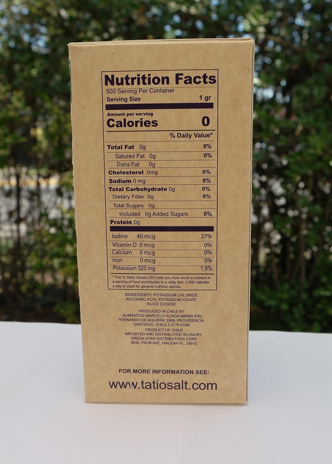 Tatio Salt 100% Natural, Sodium Free, Salt Substitute. Eco-Friendly Salt Shaker: 3.52 OZ -100gr : Grocery & Gourmet Food
