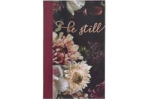 Christian Art Gifts Flexcover Journal | Be Still and Know – Psalm 46:10 Bible Verse | Floral Inspirational Notebook w/128 Lined Pages, 5.5” x 8.5”
