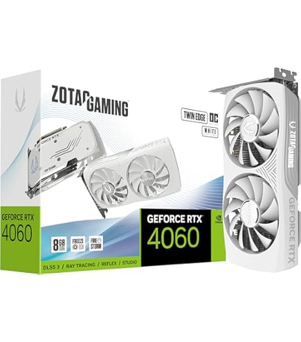 GeForce RTX 4060 Ti 8GB ホワイト 白 Amazon.com: Zotac Gaming GeForce RTX 4060 8GB Twin Edge OC