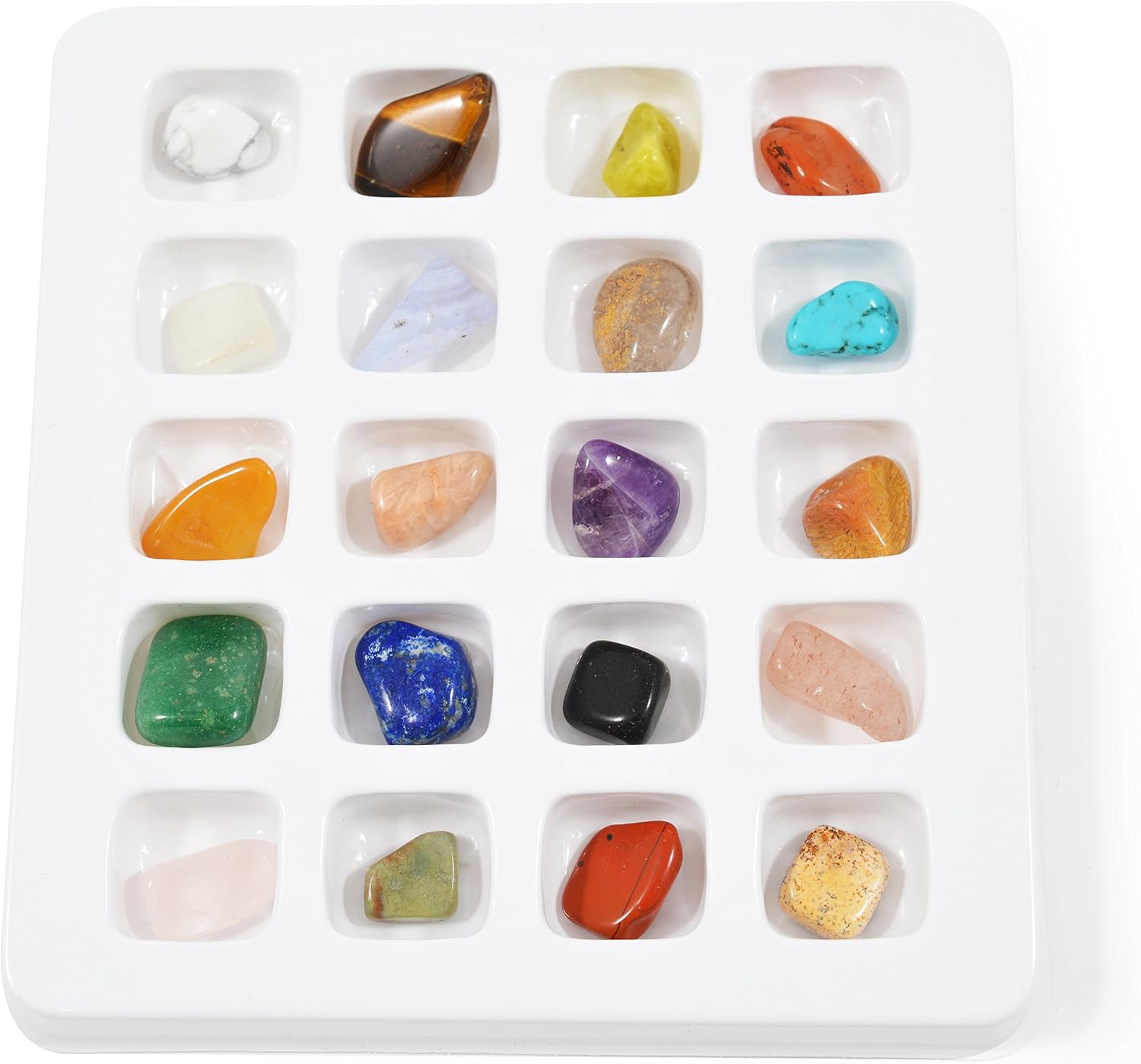 Gemstone Selection Box . Collection of 20 Genuine Gemstones. Perfect ...