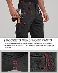 CNBQDD Mens Work Pants Construction Waterproof