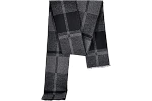 Danax Men's Scarf Cold Weather Cashmere Scarf For Men Wool Soft Thick Warm Scarves For Winter Autumn