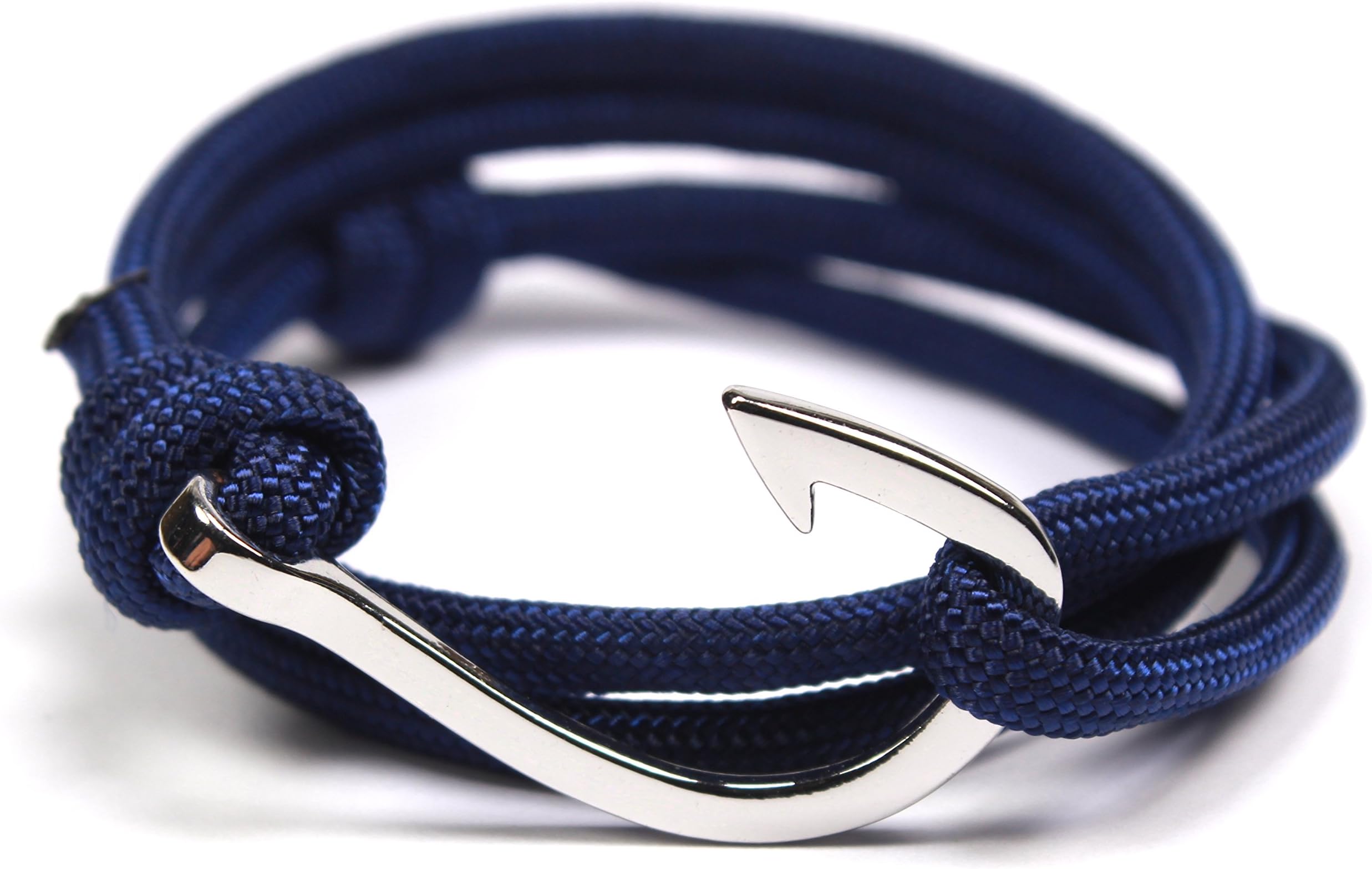 North Street Bracelets Silver Tone Fish Hook Bracelet (Navy)