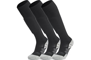 APTESOL Knee High Soccer Socks (1/3/5 Pair) Team Sport Cushion Athletic Socks for Kids Youth Adult