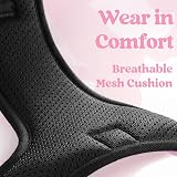 rabbitgoo Dog Harness Large No Pull Front Back Clips Reflective Pink L view 3