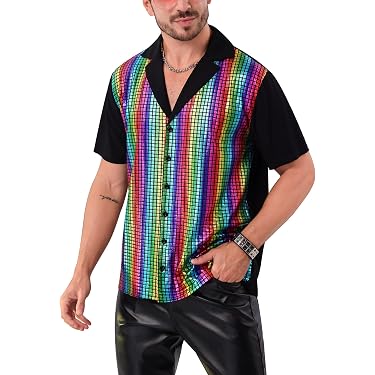 best dress shirts for dancing at weddings Men Sequin Shirts Tops Bowknot Shiny Chorus Dance Formal Wedding Party  Costume