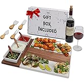 Marble Cutting Board, Charcuterie Cheese Boards Set Includes 3 Bowls, 3 Spoons, 4 Charcuterie Utensils for Meat, Fruits, Engraved Cutting Boards for Housewarming and Wedding Gift- Marble Blank