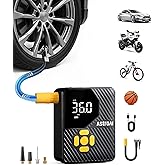 AstroAI L7 Mini Tire Inflator Portable Air Compressor,150 PSI Portable Tire Inflator for Car,Mini Bike Pump,Tire Inflator for Cars,Motorcycle,Bike,Ball with Tire Pressure Gauge&LED Lights