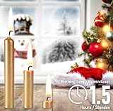 BRUBAKER 200 Pack Tree Candles - Pyramid & Christmas Tree Candles - Gold view 4