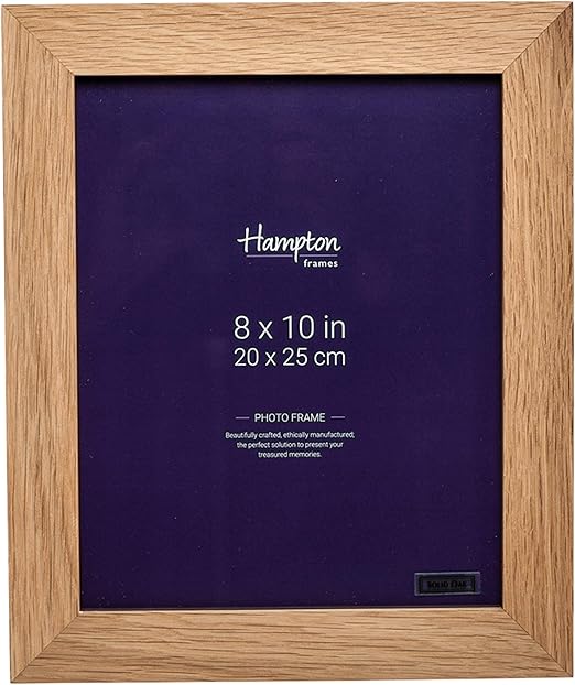 Hampton Frames NEW ENGLAND Solid Oak Wood 8x10 inch 20x25 cm Display