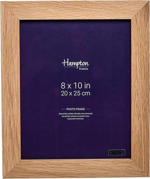 Hampton Frames NEW ENGLAND Solid Oak Wood 8x10 inch 20x25 cm Display