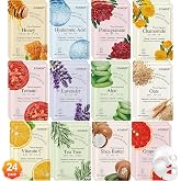 24 Pack Sheet Face Masks Skincare for Women, Hydrating Collagen Face Masks | Suitable for All Skin Types, Face Mask Gifts Set for Spa Party, Bulk Facial Masks for Women Skin Care