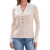 Blooming Jelly Womens Dressy Sweater V Neck Pullover Lightweight Long Sleeve Bussines Casual Tops Fall Old Money Clothes