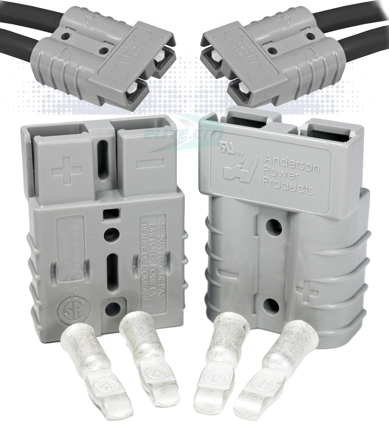 Productos de energía Anderson SB50 Kit de conector, 50 amperios, 36 V