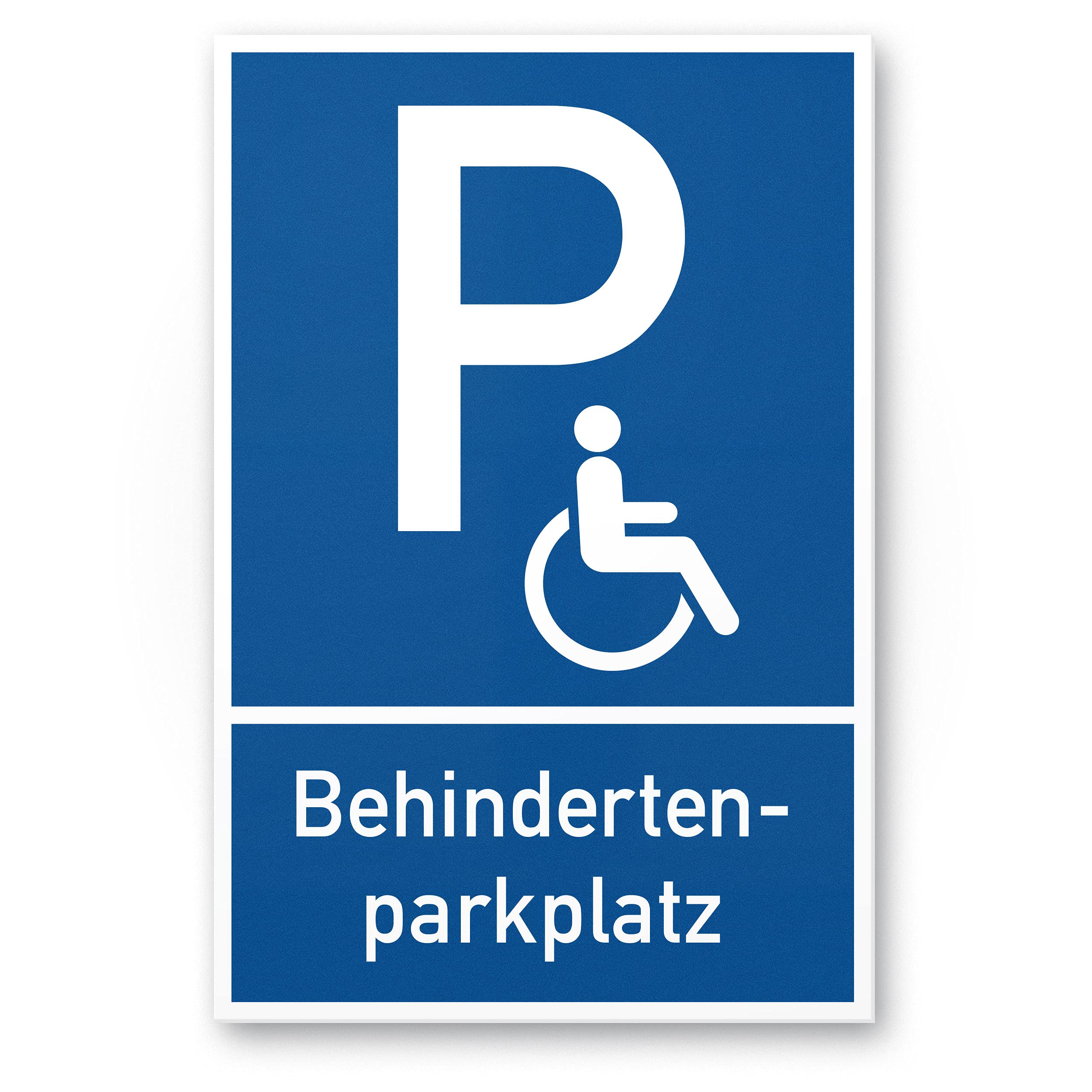 Komma Security Parking Disabled Parking Sign 20 x 30 cm Sign Disabled Parking Sign Reserved - Wheelchair User Parking Space Free