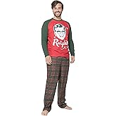 A Christmas Story Pajamas Men's Ralphie Plaid Long Sleeve Top and Pant 2 Piece Sleepwear Set