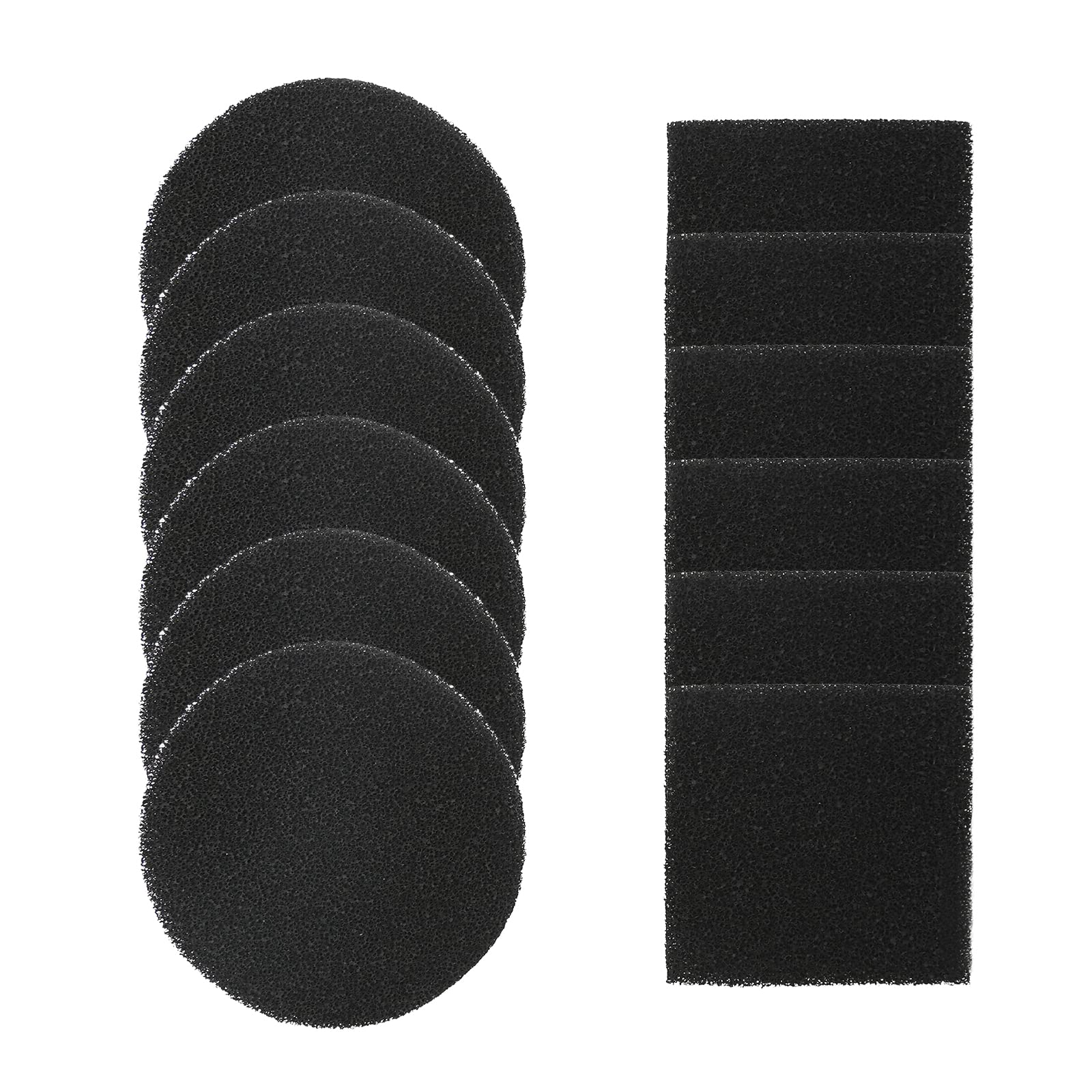Hoypeyfiy 12-Pack Charcoal Compost Container Filter, Black, Activated Carbon, Compost Bin, Compost Filter, Square, COMPOST_BIN