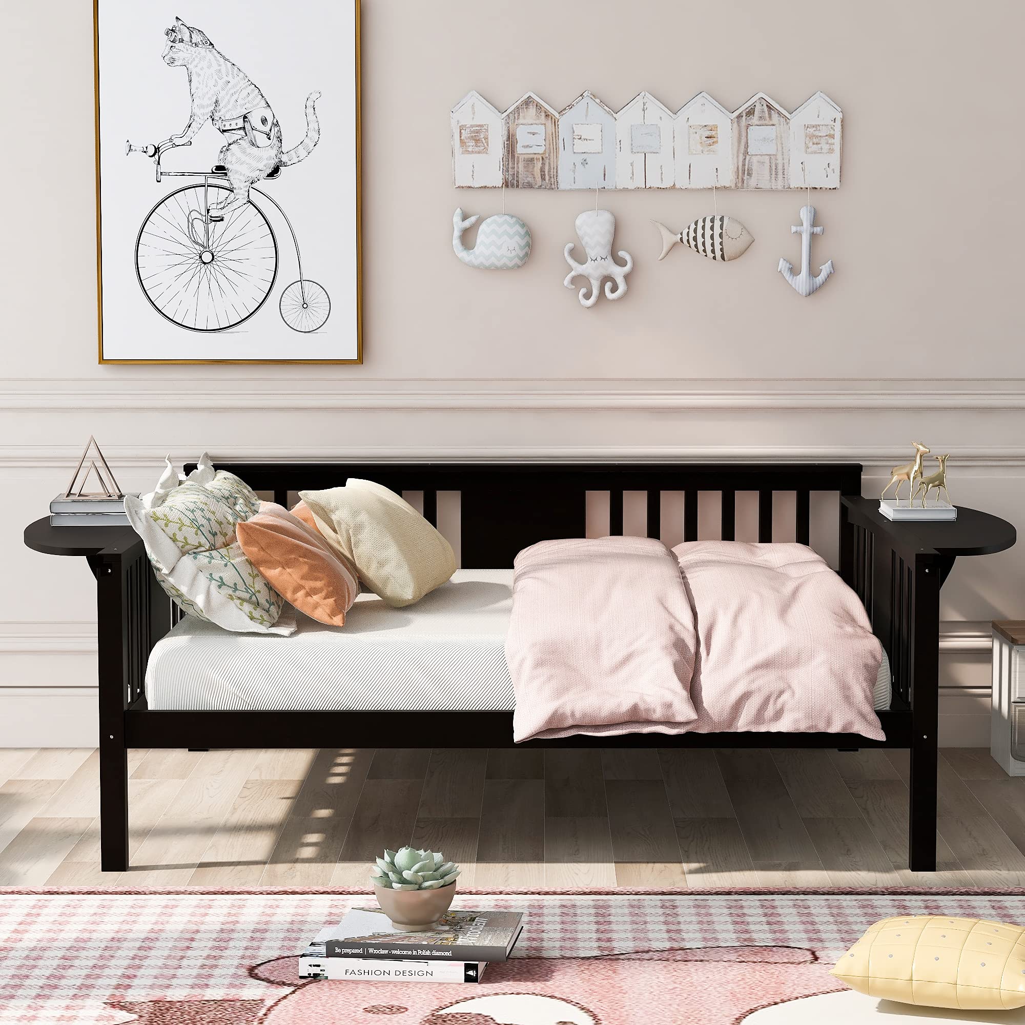 Photo 1 of ***PARTS ONLY*Merax Daybed, Wood Slat Support,Espresso