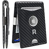 Ronyxet Slim Wallet for Men with AirTag Pocket - RFID Blocking Money Clip Mens Wallet, Minimalist Credit Card Holder, Front Pocket Bifold - Gift Box Included