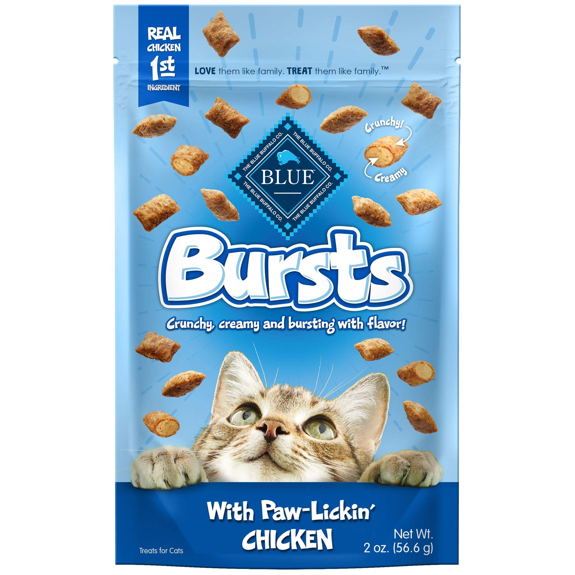 Photo 1 of ***EXP DATE IN PICTURES***
Blue Buffalo Bursts Crunchy & Creamy Cat Treats, Great for Training, Paw-Lickin' Chicken, 2-oz Bag (6 Pack)