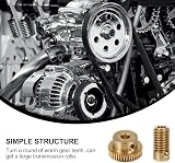 VILLCASE 2pcs 40 Tooth Worm Gear Wheel 5mm Bore for Gearbox Robotics DIY view 7